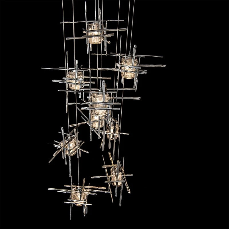 Modern Pendant Light Chrome Hall, Villa, Stair Chandelier Luxury Home Living Room Lights