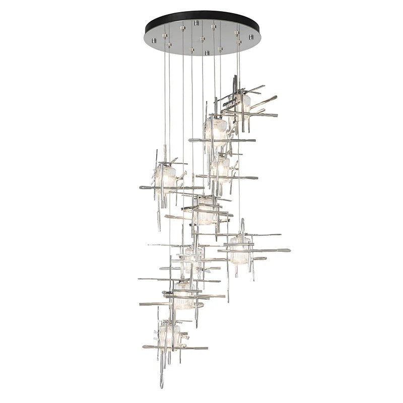 Modern Pendant Light Chrome Hall, Villa, Stair Chandelier Luxury Home Living Room Lights