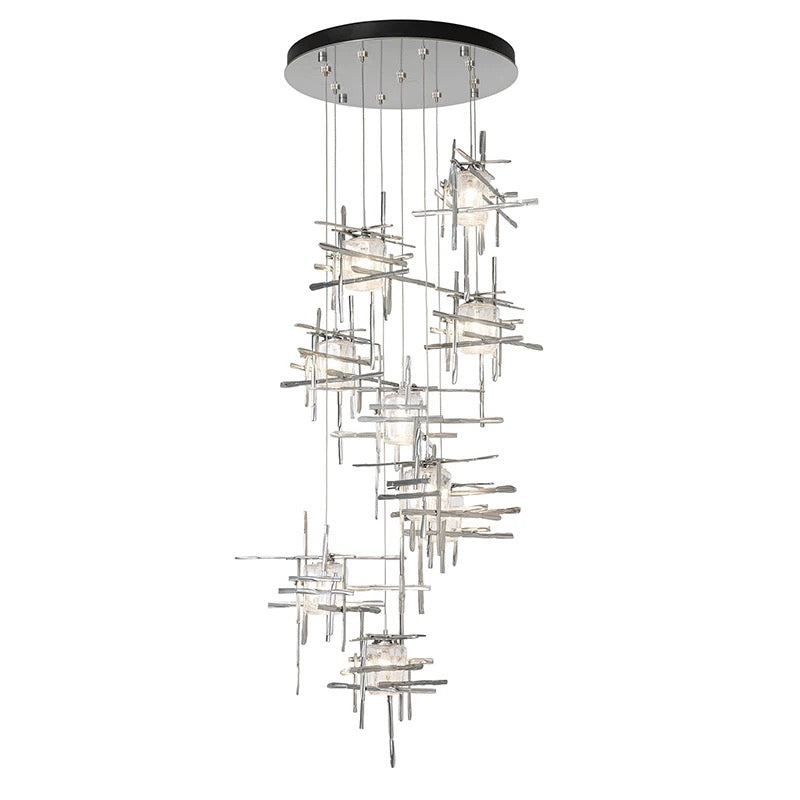 Modern Pendant Light Chrome Hall, Villa, Stair Chandelier Luxury Home Living Room Lights