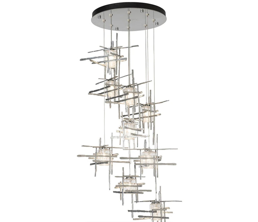 Modern Pendant Light Chrome Hall, Villa, Stair Chandelier Luxury Home Living Room Lights
