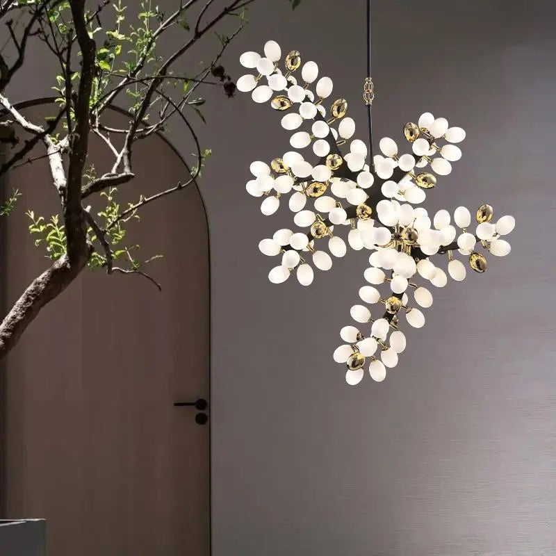 Modern Chandelier Designer Glass Ball Branch Living Room Duplex Stairs Lights