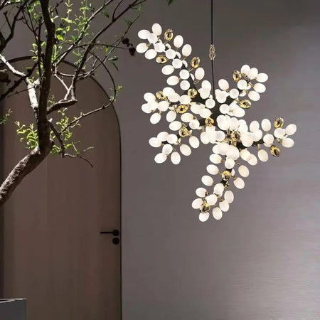 Modern Chandelier Designer Glass Ball Branch Living Room Duplex Stairs Lights