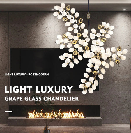 Modern Chandelier Designer Glass Ball Branch Living Room Duplex Stairs Lights