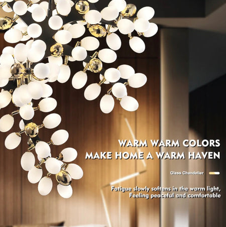Modern Chandelier Designer Glass Ball Branch Living Room Duplex Stairs Lights