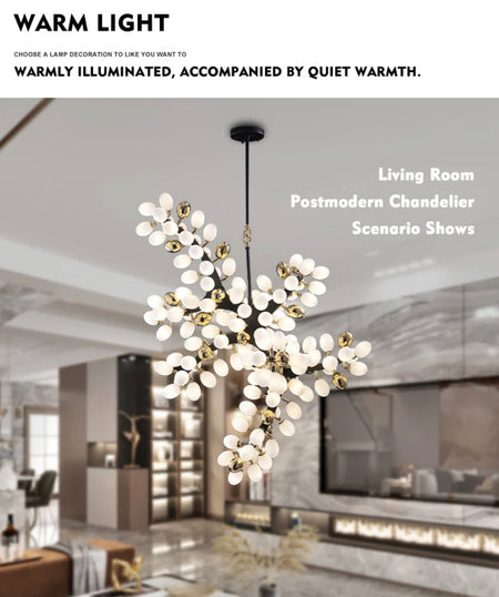 Modern Chandelier Designer Glass Ball Branch Living Room Duplex Stairs Lights