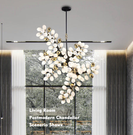 Modern Chandelier Designer Glass Ball Branch Living Room Duplex Stairs Lights