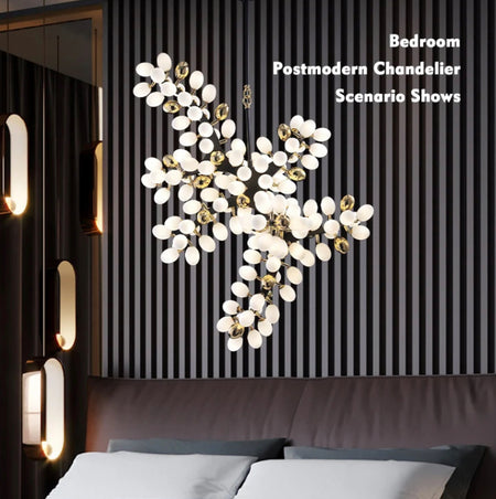 Modern Chandelier Designer Glass Ball Branch Living Room Duplex Stairs Lights