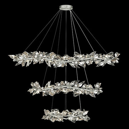 Designer Chandelier Rain Gold Large Circular K9 Crystal Home Living, Dining Room Lights