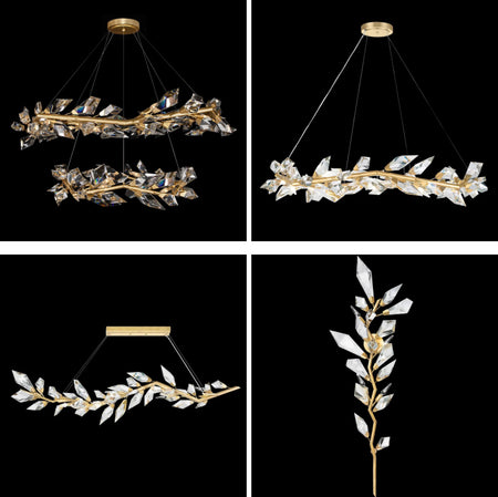 Designer Chandelier Rain Gold Large Circular K9 Crystal Home Living, Dining Room Lights