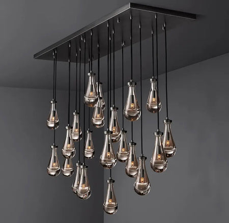 Designer Pendant Light Luxury Crystal Modern Aindrop Light for Dining Room