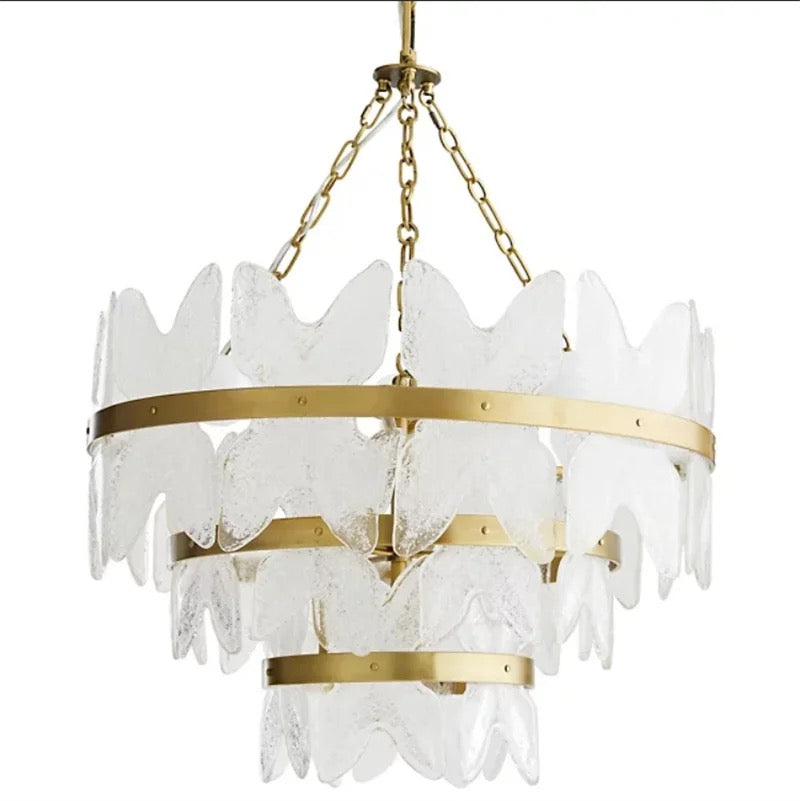 Modern Chandelier Copper Luxury Chain Island Living, Dining Room Crystal Glass Lights
