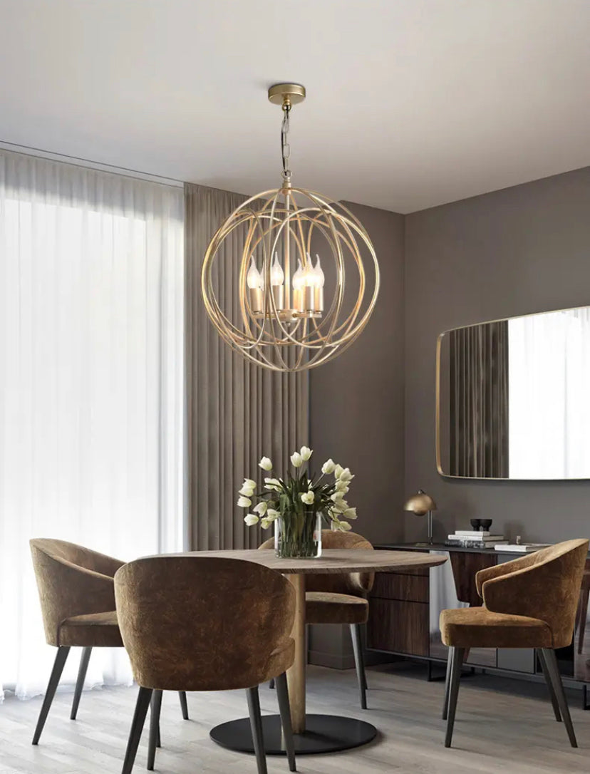 Modern Pendant Light American Design Iron Ball Deco Living, Dining Room Kitchen Lights