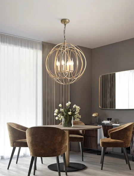 Modern Pendant Light American Design Iron Ball Deco Living, Dining Room Kitchen Lights