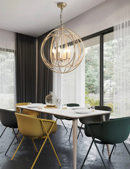 Modern Pendant Light American Design Iron Ball Deco Living, Dining Room Kitchen Lights