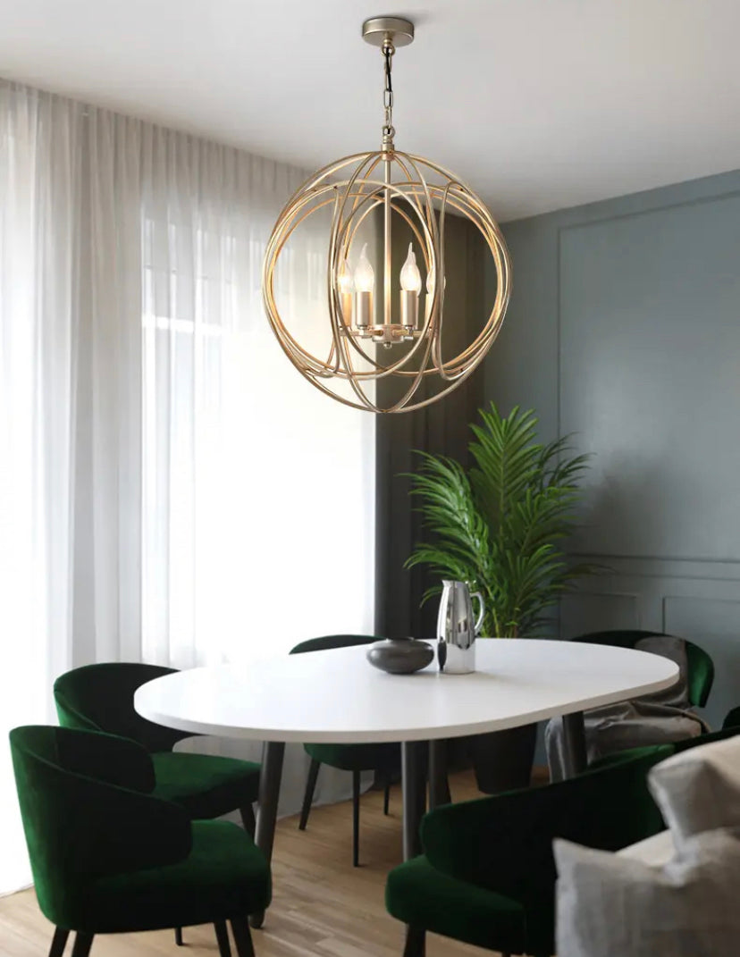 Modern Pendant Light American Design Iron Ball Deco Living, Dining Room Kitchen Lights