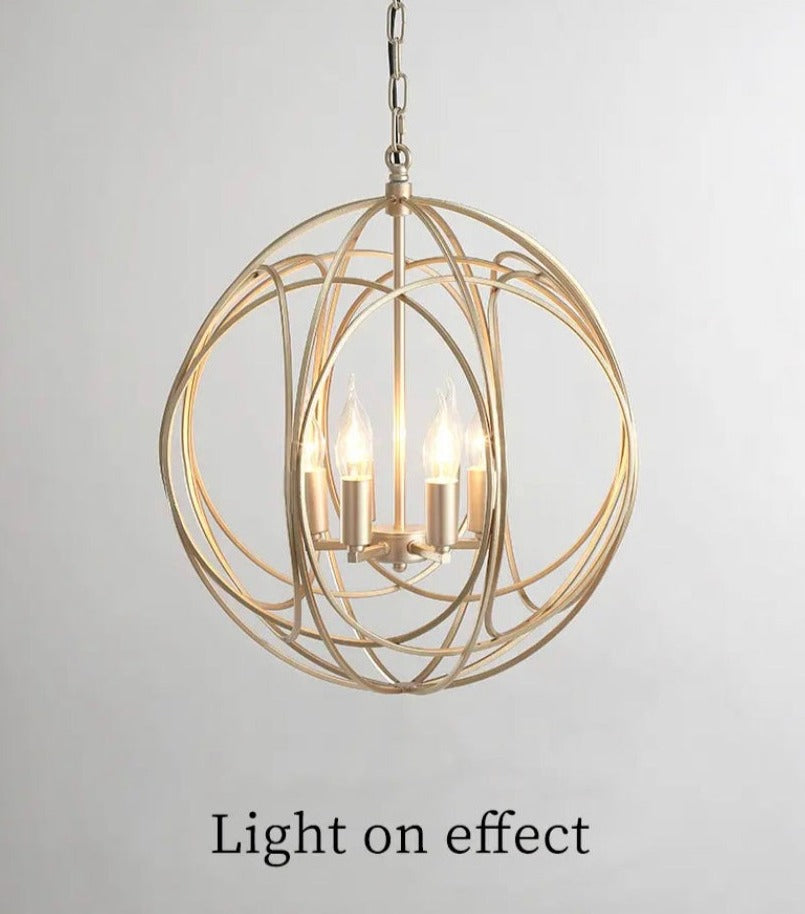 Modern Pendant Light American Design Iron Ball Deco Living, Dining Room Kitchen Lights