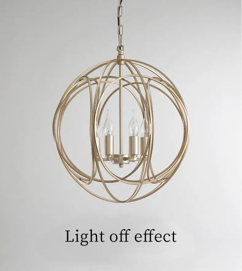 Modern Pendant Light American Design Iron Ball Deco Living, Dining Room Kitchen Lights