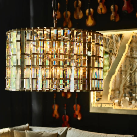 Classic Vintage Pendant Light Custom Hanging Living Room Dining Room Luxury Crystal Pendant Chandelier