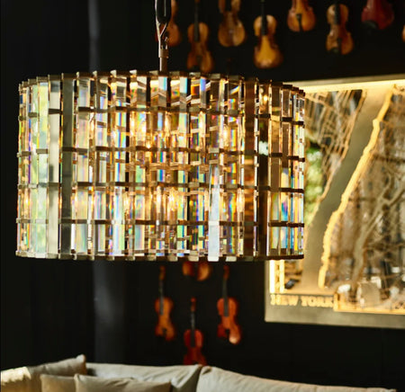 Classic Vintage Pendant Light Custom Hanging Living Room Dining Room Luxury Crystal Pendant Chandelier