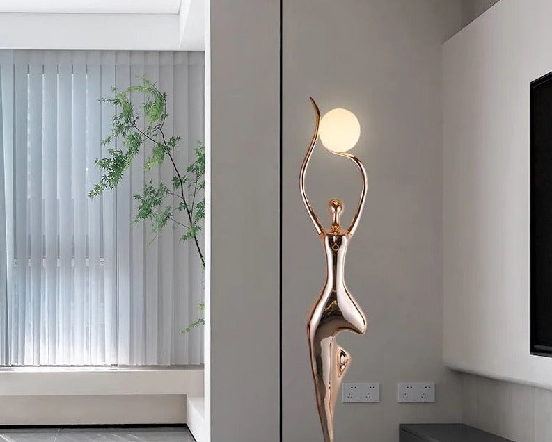 Designer Floor Lamp Art Design Dance Goddess Sculpture Home Living Room Lobby Standing Lamp