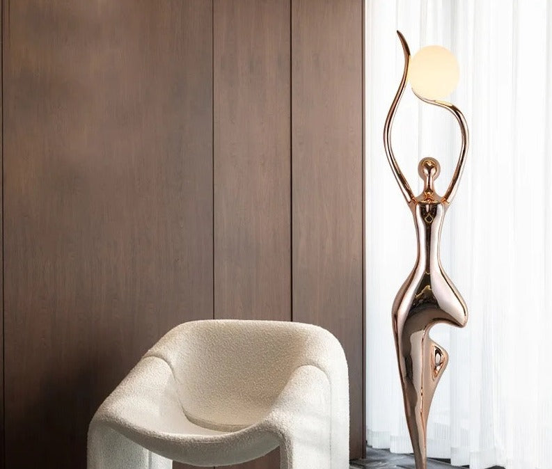 Designer Floor Lamp Art Design Dance Goddess Sculpture Home Living Room Lobby Standing Lamp