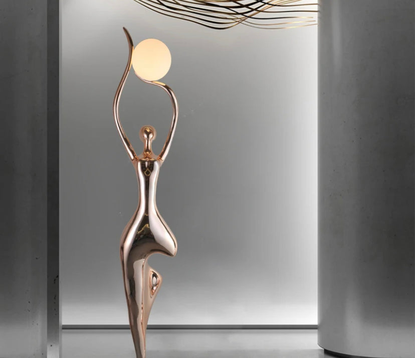 Designer Floor Lamp Art Design Dance Goddess Sculpture Home Living Room Lobby Standing Lamp