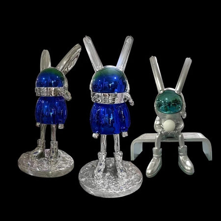 Designer Floor Lamp Large Astronaut Moonlight Rabbit Shape Art Sculpture Lights Home Bar Shop Decorative Lamps