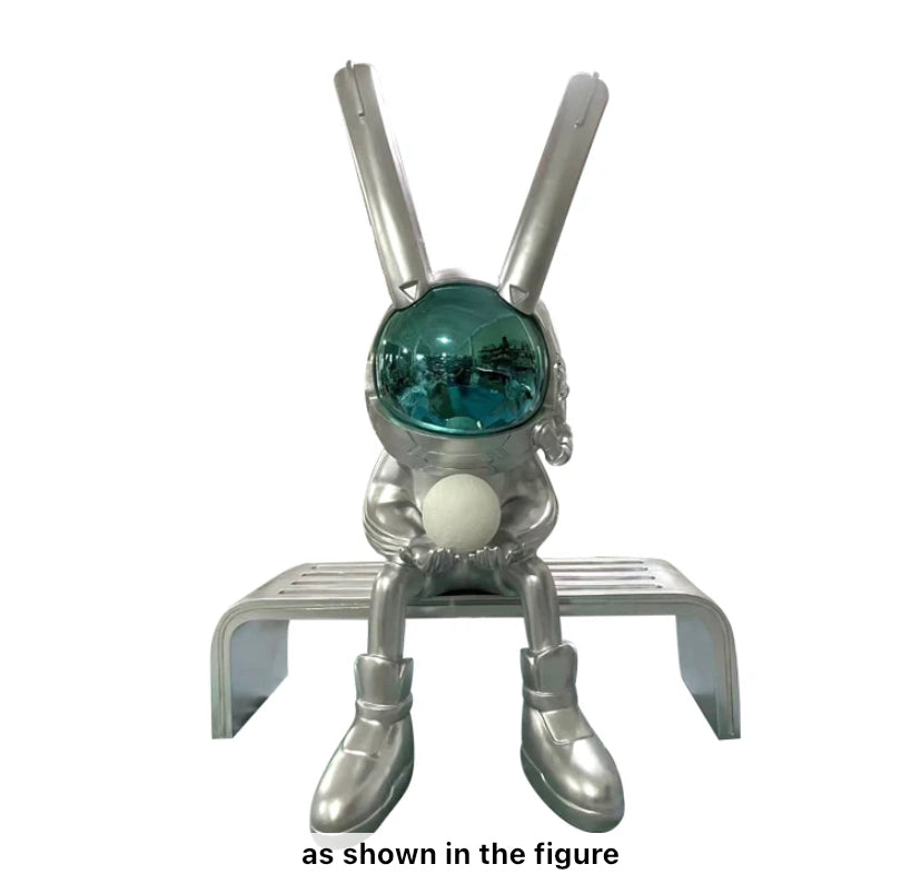 Designer Floor Lamp Large Astronaut Moonlight Rabbit Shape Art Sculpture Lights Home Bar Shop Decorative Lamps