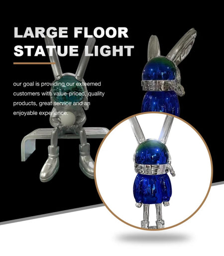 Designer Floor Lamp Large Astronaut Moonlight Rabbit Shape Art Sculpture Lights Home Bar Shop Decorative Lamps