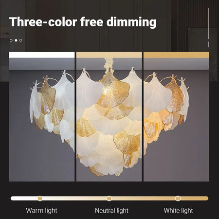 Classic Vintage French Design Chandelier Indoor Villa Lobby Dining Room Crystal Shell Shape  Pendant Chandelier