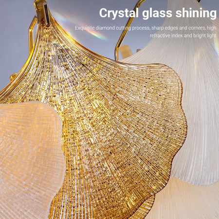 Classic Vintage French Design Chandelier Indoor Villa Lobby Dining Room Crystal Shell Shape  Pendant Chandelier