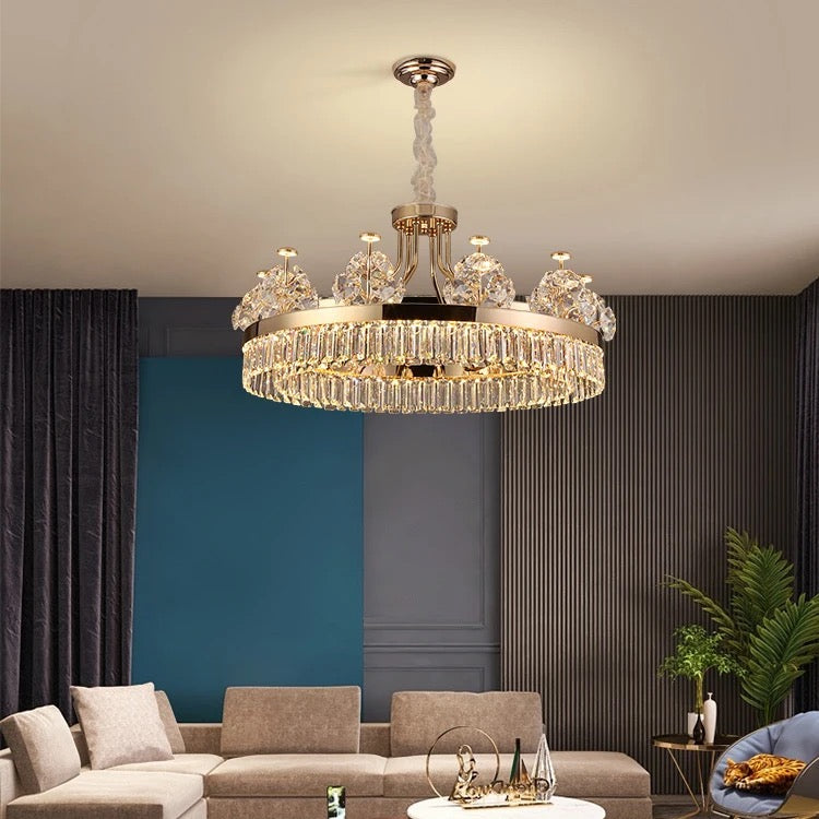 Luxury Modern Pendant Light Custom Indoor Living Room Dining Room Crystal Led Pendant Chandelier
