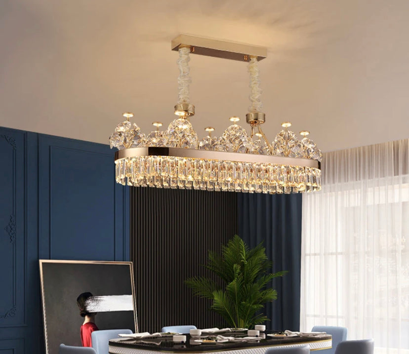 Luxury Modern Pendant Light Custom Indoor Living Room Dining Room Crystal Led Pendant Chandelier