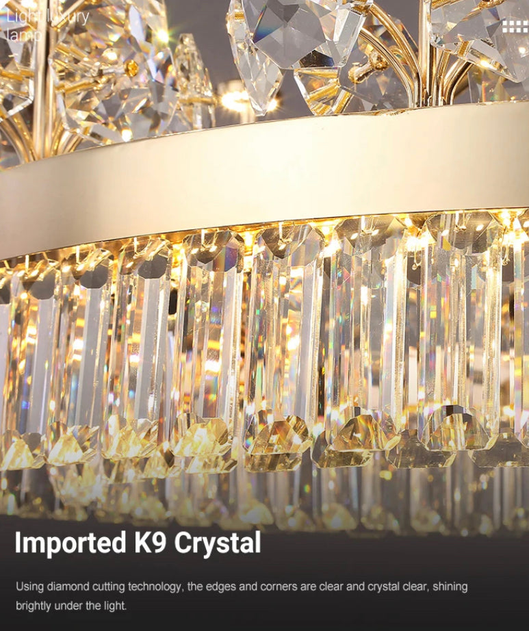 Luxury Modern Pendant Light Custom Indoor Living Room Dining Room Crystal Led Pendant Chandelier