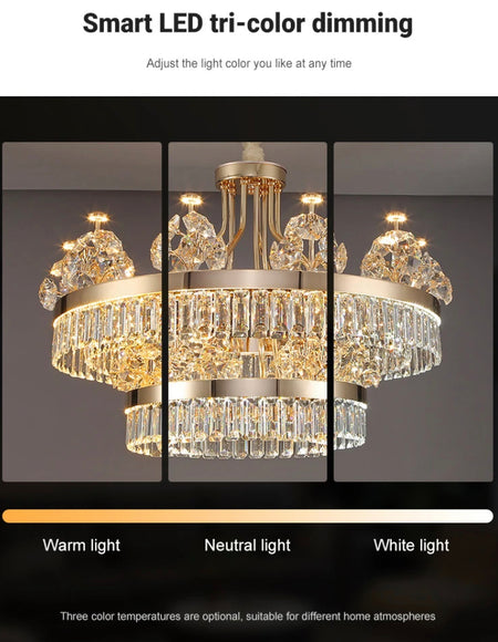 Luxury Modern Pendant Light Custom Indoor Living Room Dining Room Crystal Led Pendant Chandelier