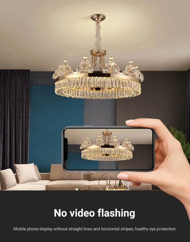 Luxury Modern Pendant Light Custom Indoor Living Room Dining Room Crystal Led Pendant Chandelier