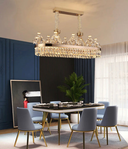 Luxury Modern Pendant Light Custom Indoor Living Room Dining Room Crystal Led Pendant Chandelier