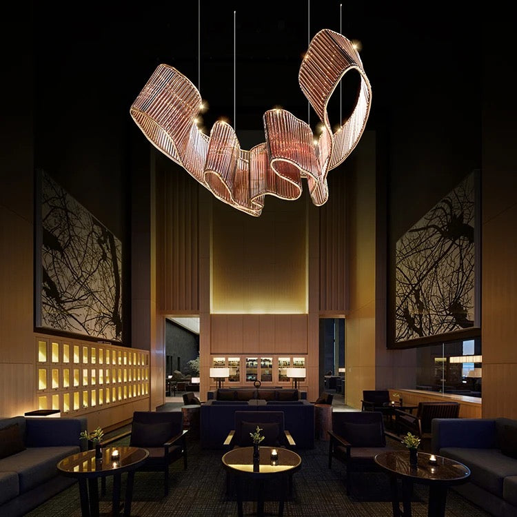 Elegant Design Pendant Chandelier Residential Decoration Hotel Lobby Stairscase Villa Custom LED Pendant Lights