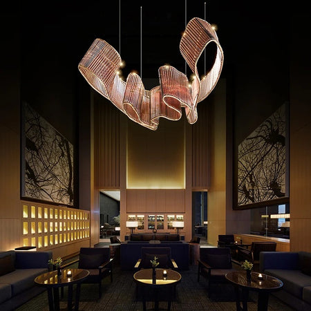 Elegant Design Pendant Chandelier Residential Decoration Hotel Lobby Stairscase Villa Custom LED Pendant Lights