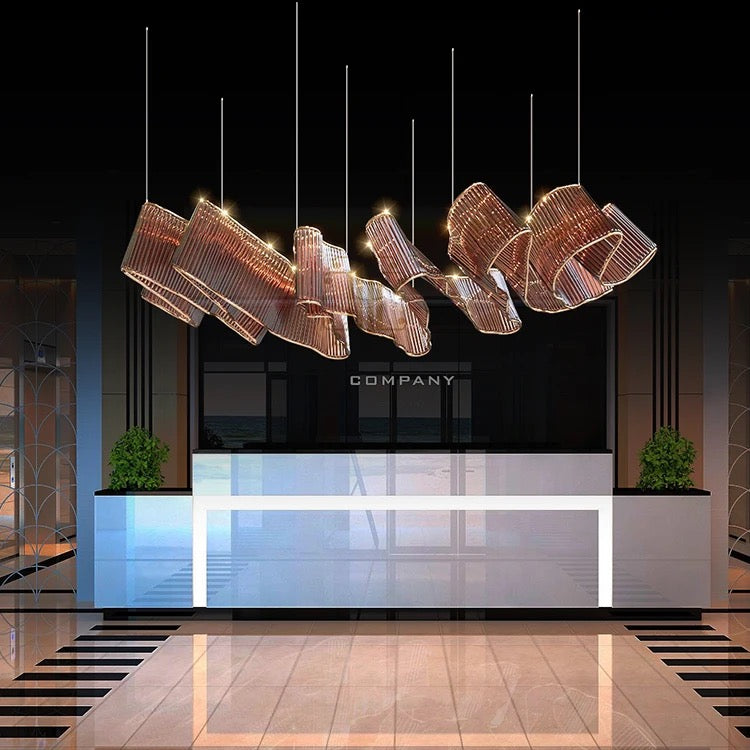 Elegant Design Pendant Chandelier Residential Decoration Hotel Lobby Stairscase Villa Custom LED Pendant Lights
