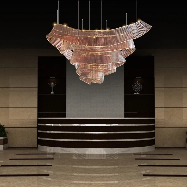 Elegant Design Pendant Chandelier Residential Decoration Hotel Lobby Stairscase Villa Custom LED Pendant Lights