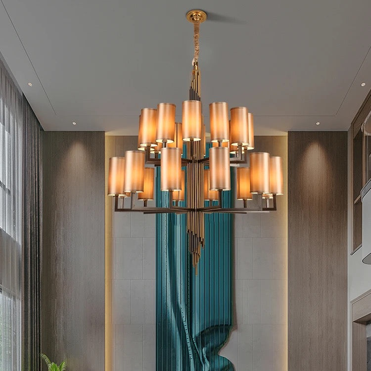 Modern Creative Crystal Chandelier Indoor Home Staircase Hotel Lobby Luxury Custom Crystal Pendant Chandelier