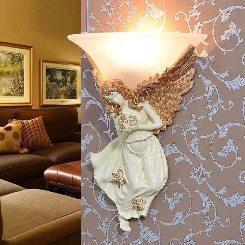 Classic Vintage Wall Light Creative Angel Shape Sconces Indoor Home Living Room Bedroom Lighting Solutions