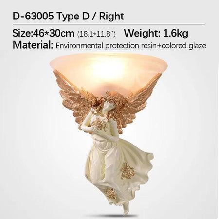 Classic Vintage Wall Light Creative Angel Shape Sconces Indoor Home Living Room Bedroom Lighting Solutions