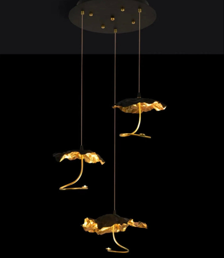 Modern Pendant Light Villa Staircase Hotel Lobby Luxury Glass Pendant Light Custom Design Indoor Lightings Solutions