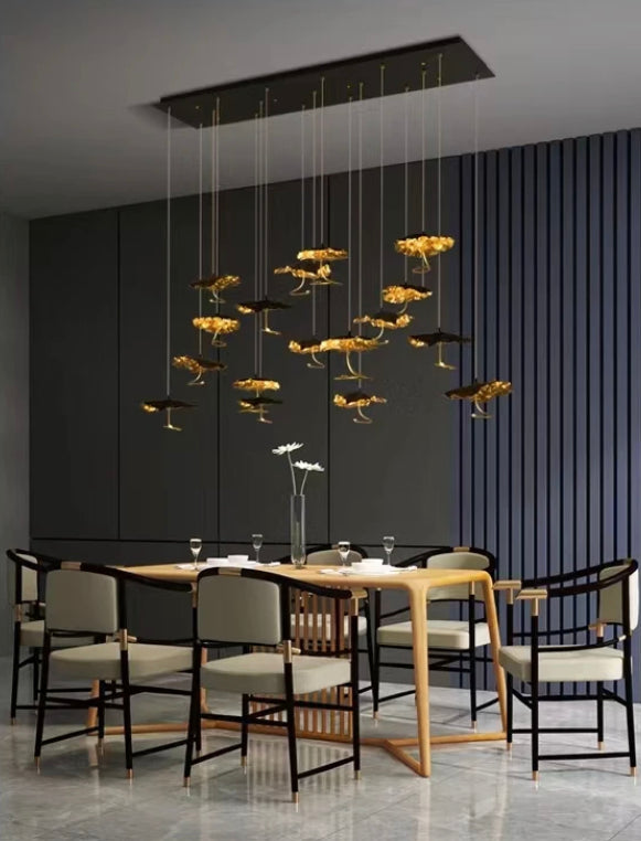 Modern Pendant Light Villa Staircase Hotel Lobby Luxury Glass Pendant Light Custom Design Indoor Lightings Solutions