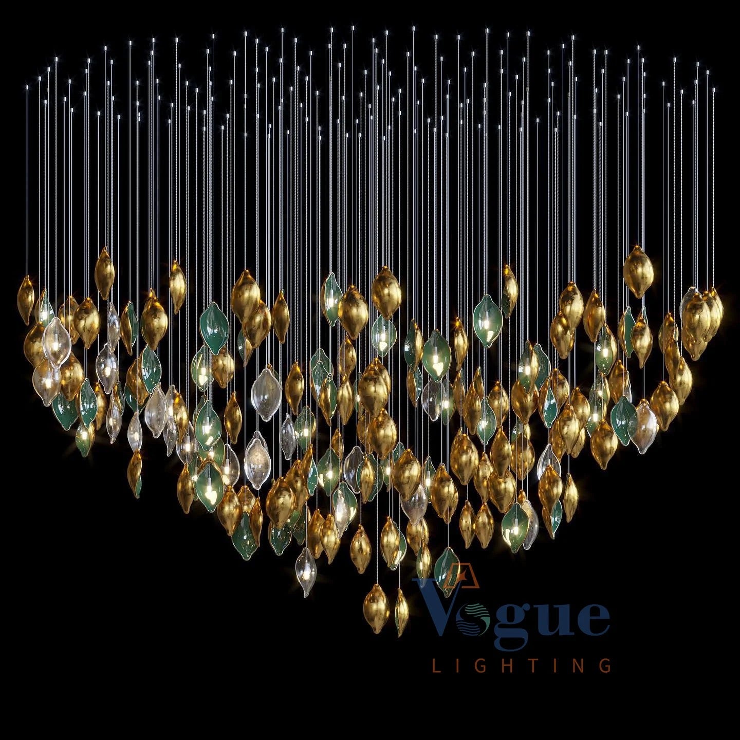 Modern Design Pendant Lights Indoor Staircase Home Living Room Hotel Office Crystal LED Pendant Chandeliers