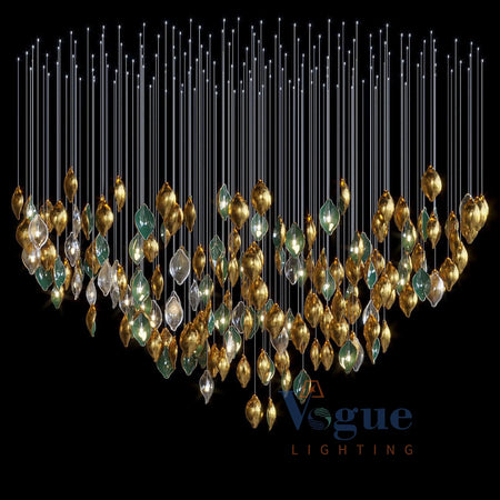 Modern Design Pendant Lights Indoor Staircase Home Living Room Hotel Office Crystal LED Pendant Chandeliers