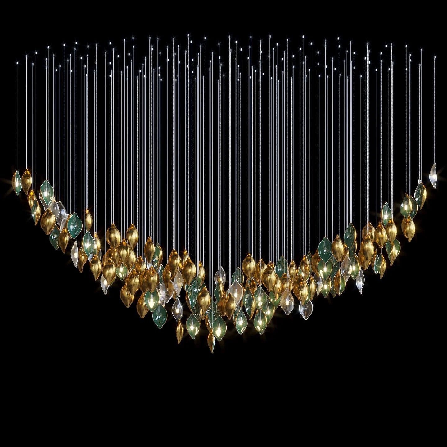 Modern Design Pendant Lights Indoor Staircase Home Living Room Hotel Office Crystal LED Pendant Chandeliers