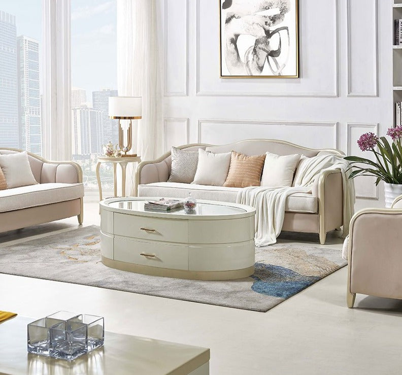 Sectional Sofa Luxury Living Solid Wood Sofa Living Room Sofa Set